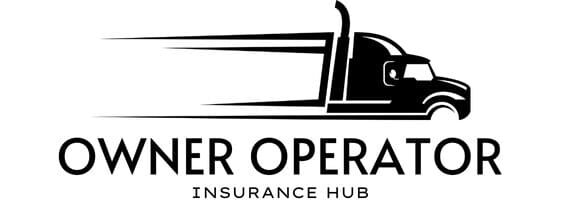 Owner Operator Insurance Hub logo - a black truck driving to the right with the name beneath it